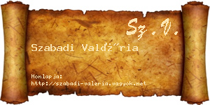 Szabadi Valéria névjegykártya